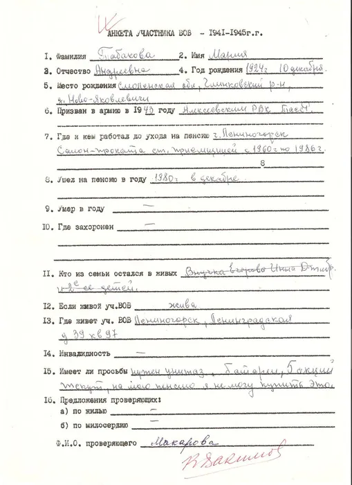 Табакова М. А,